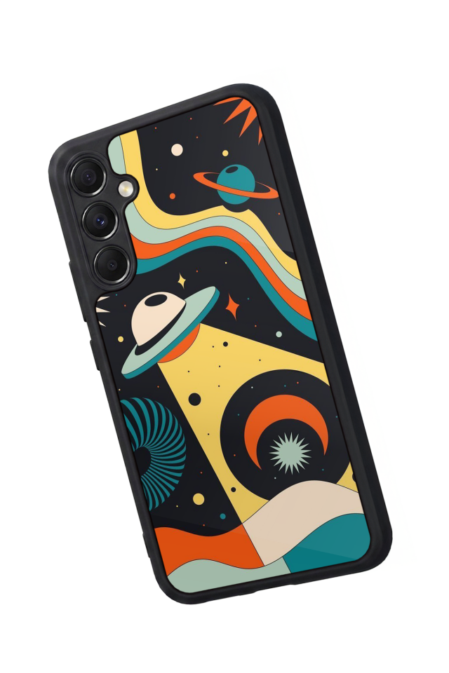 Samsung Galaxy M34 Uyumlu Uzay Tasarımlı Glossy Premium Kılıf