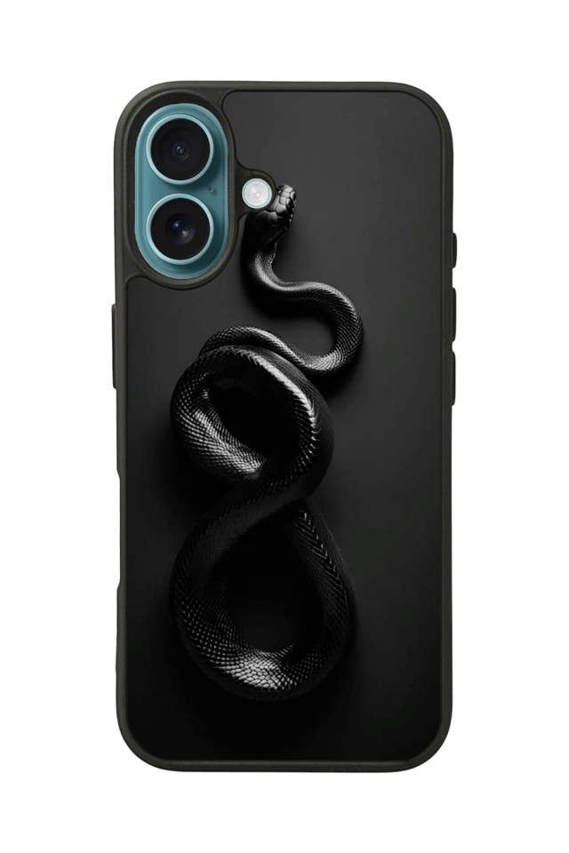 iPhone 16 Uyumlu Yılan Tasarımlı Glossy Premium Kılıf