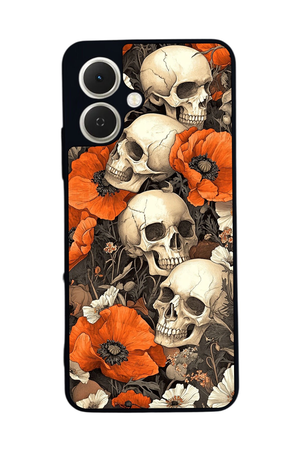 Tecno Spark GO 2 Uyumlu KuruKafa Tasarımlı Glossy Premium Kılıf