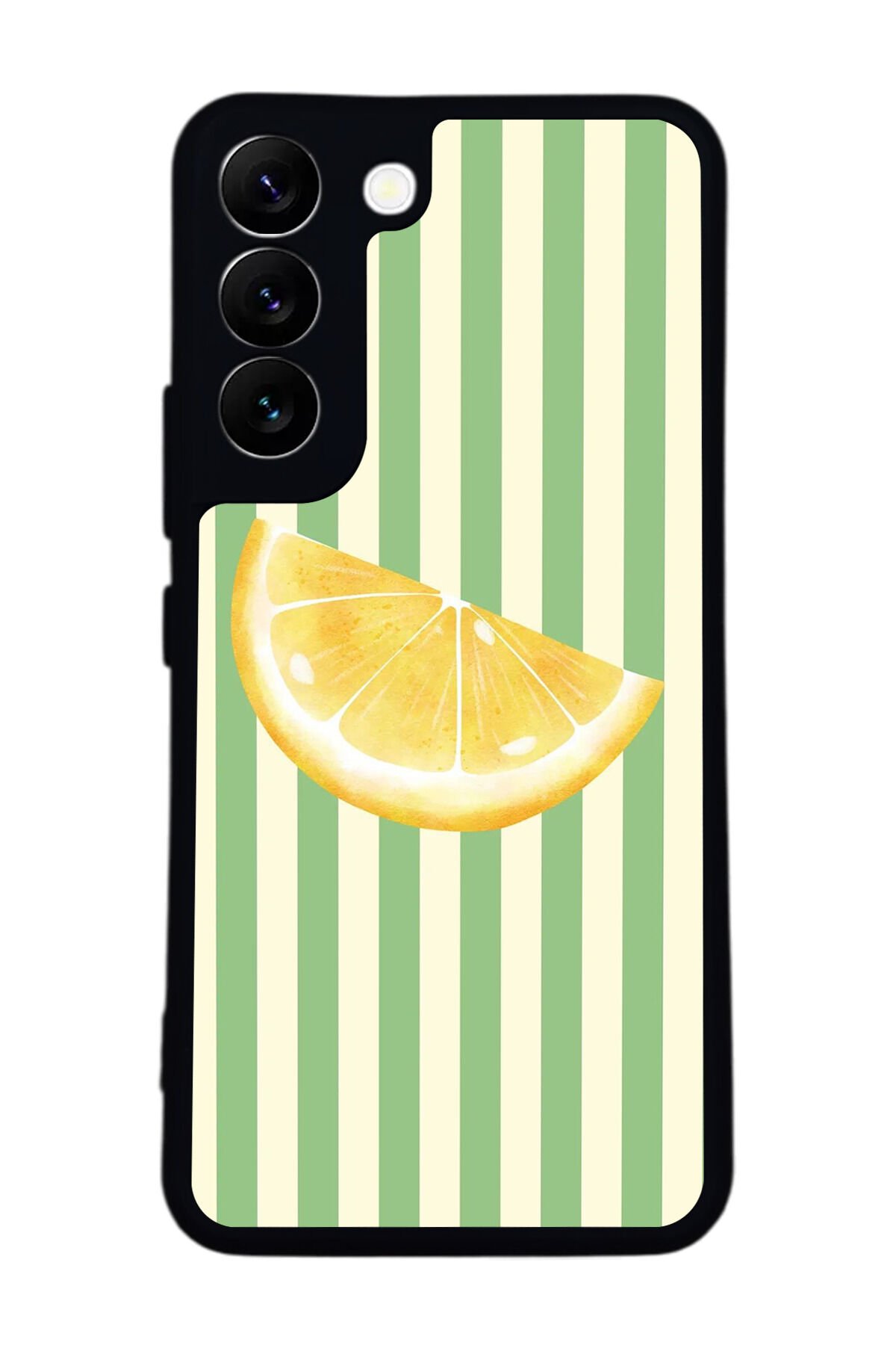 Samsung Galaxy S22 Uyumlu Limon Tasarımlı Glossy Premium Kılıf
