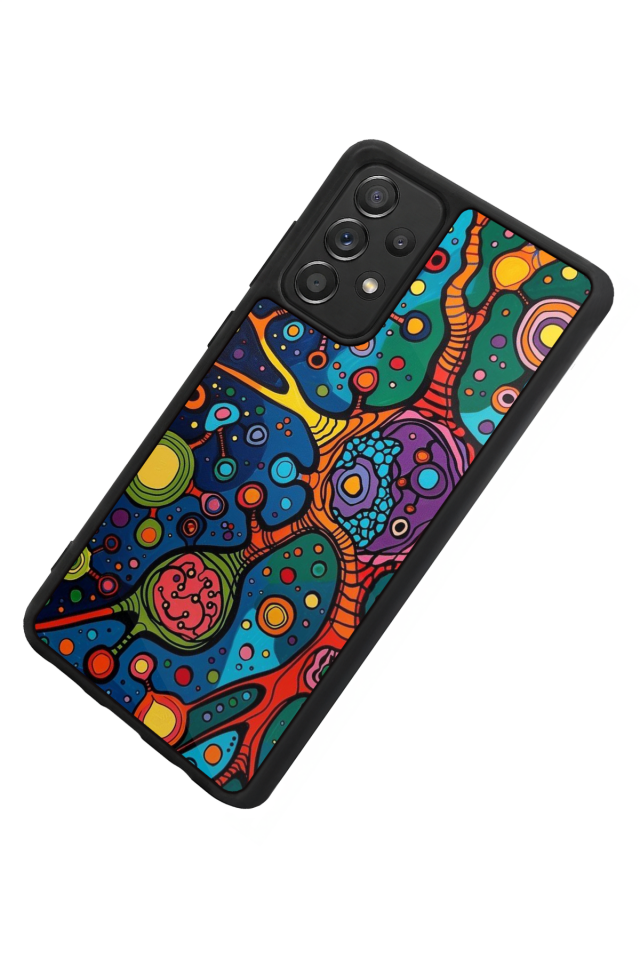 Samsung Galaxy A72 Uyumlu Abstract Tasarımlı Glossy Premium Kılıf