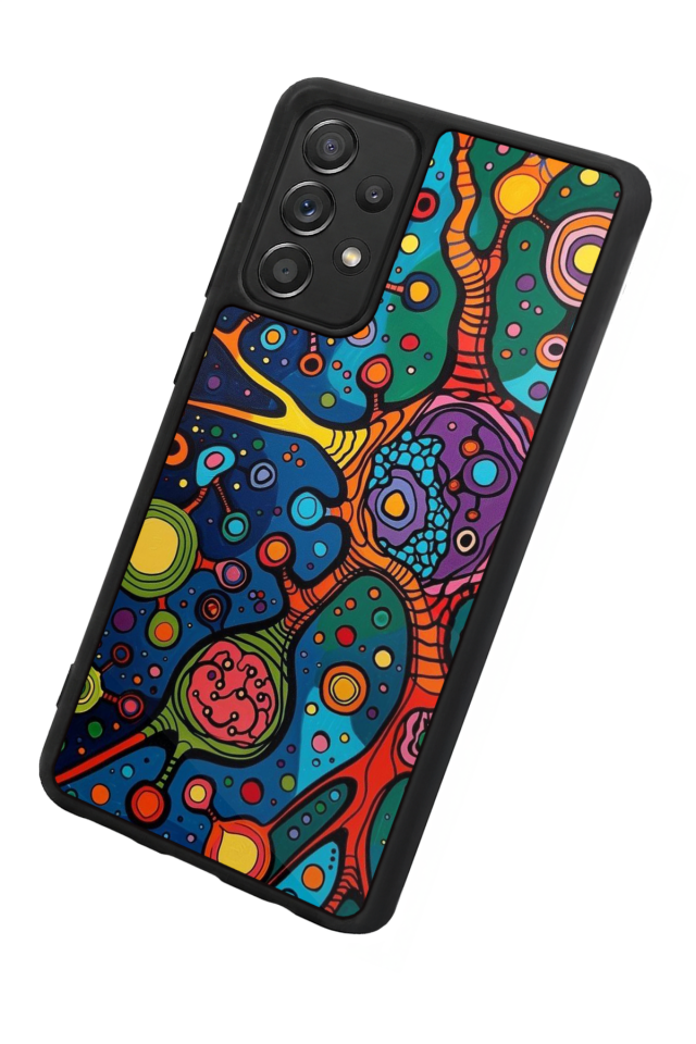 Samsung Galaxy A72 Uyumlu Abstract Tasarımlı Glossy Premium Kılıf