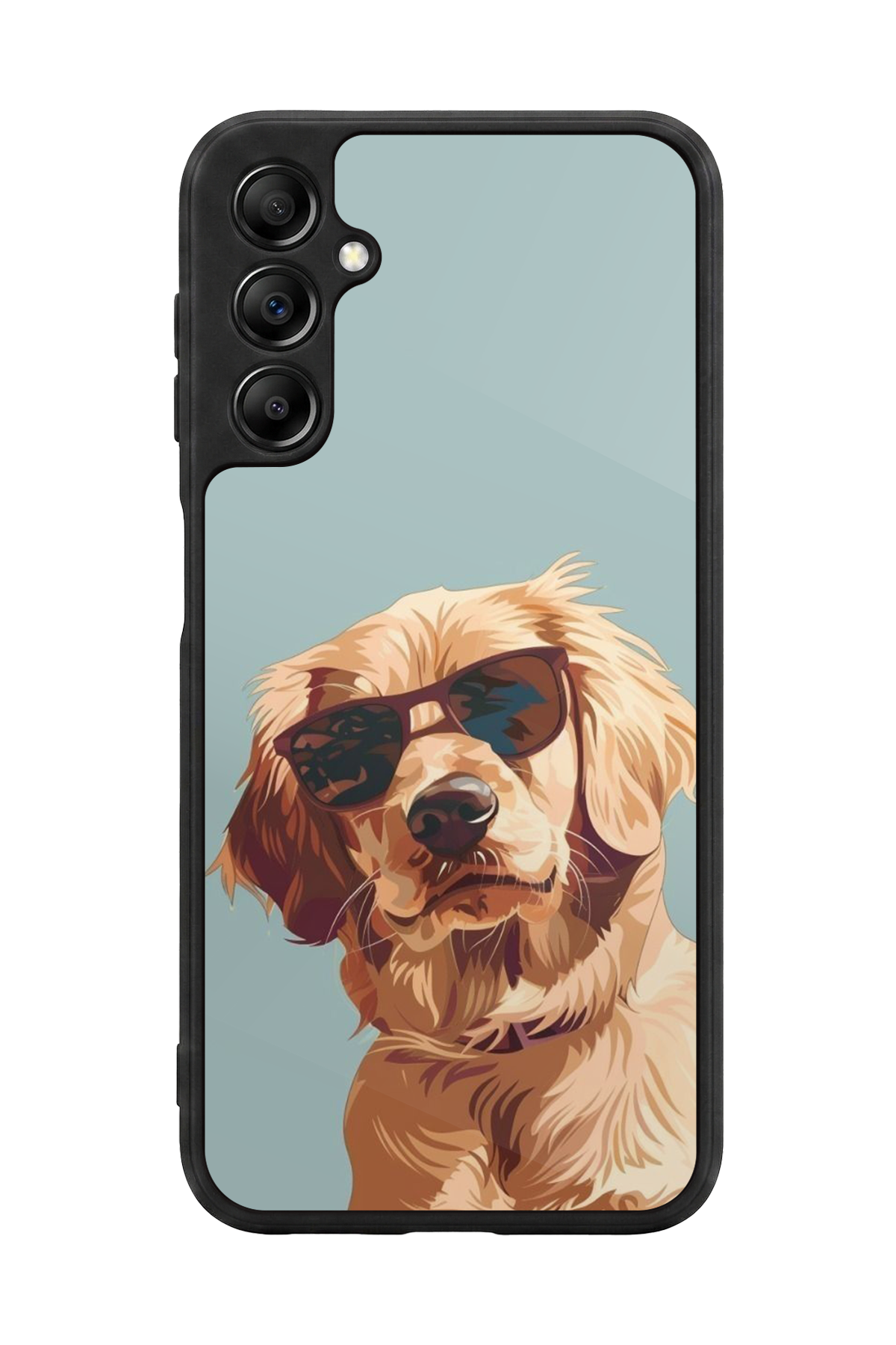 Samsung Galaxy A14 Uyumlu Golden Kopek Tasarımlı Glossy Premium Kılıf