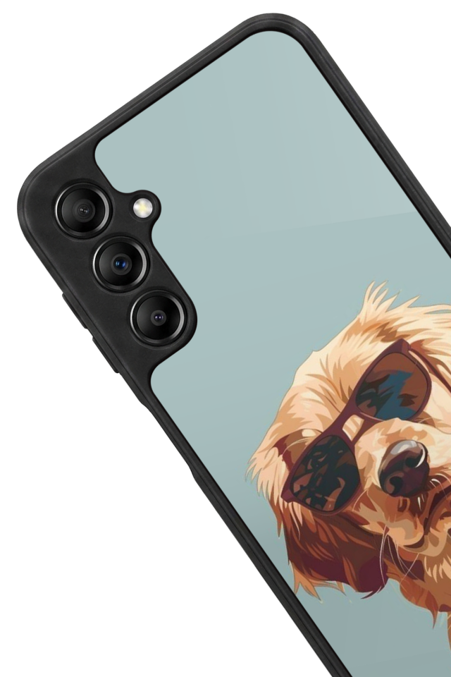 Samsung Galaxy A14 Uyumlu Golden Kopek Tasarımlı Glossy Premium Kılıf
