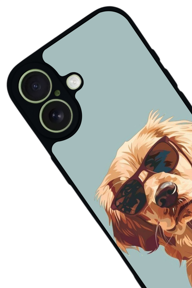 iPhone 17 Uyumlu Golden Kopek Tasarımlı Glossy Premium Kılıf