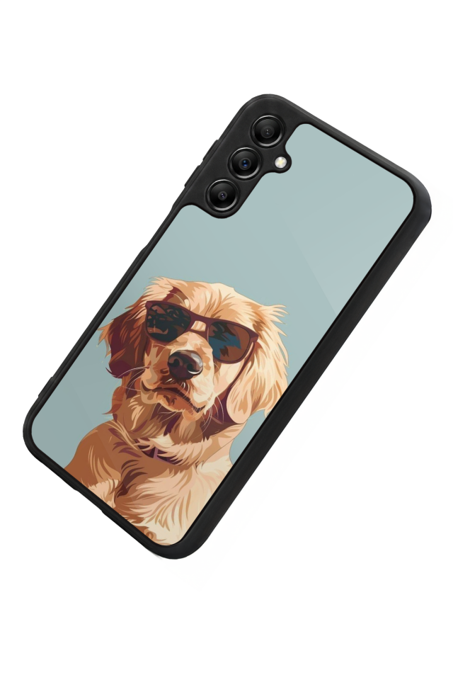 Samsung Galaxy A14 Uyumlu Golden Kopek Tasarımlı Glossy Premium Kılıf