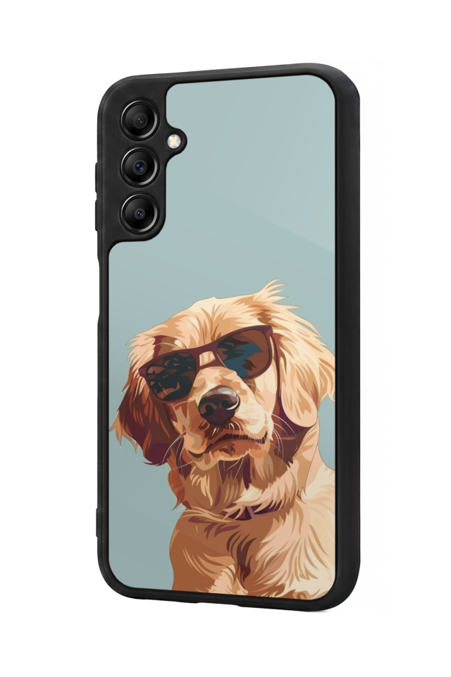 Samsung Galaxy A14 Uyumlu Golden Kopek Tasarımlı Glossy Premium Kılıf