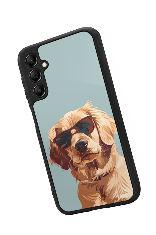 Samsung Galaxy A14 Uyumlu Golden Kopek Tasarımlı Glossy Premium Kılıf