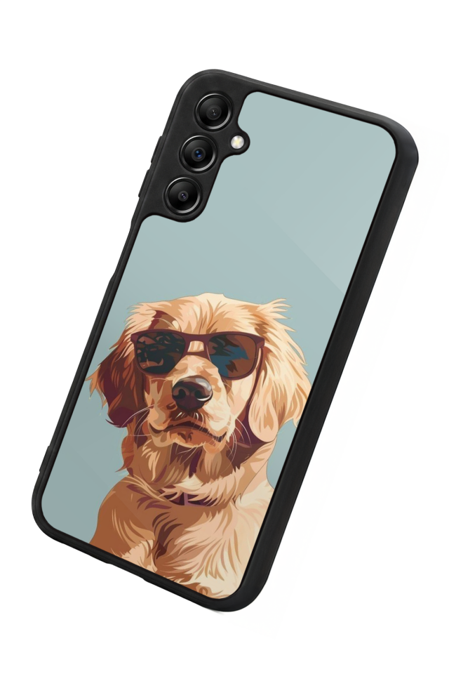 Samsung Galaxy A14 Uyumlu Golden Kopek Tasarımlı Glossy Premium Kılıf