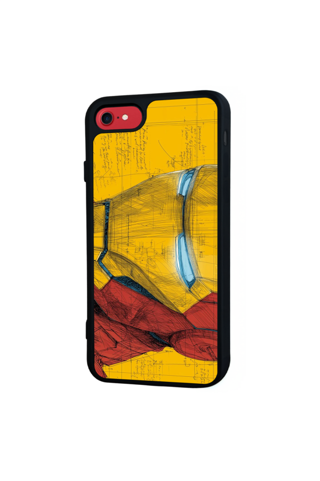 iPhone 8 Uyumlu  Iron Man ( Demir Adam ) Tasarımlı Glossy Premium Kılıf
