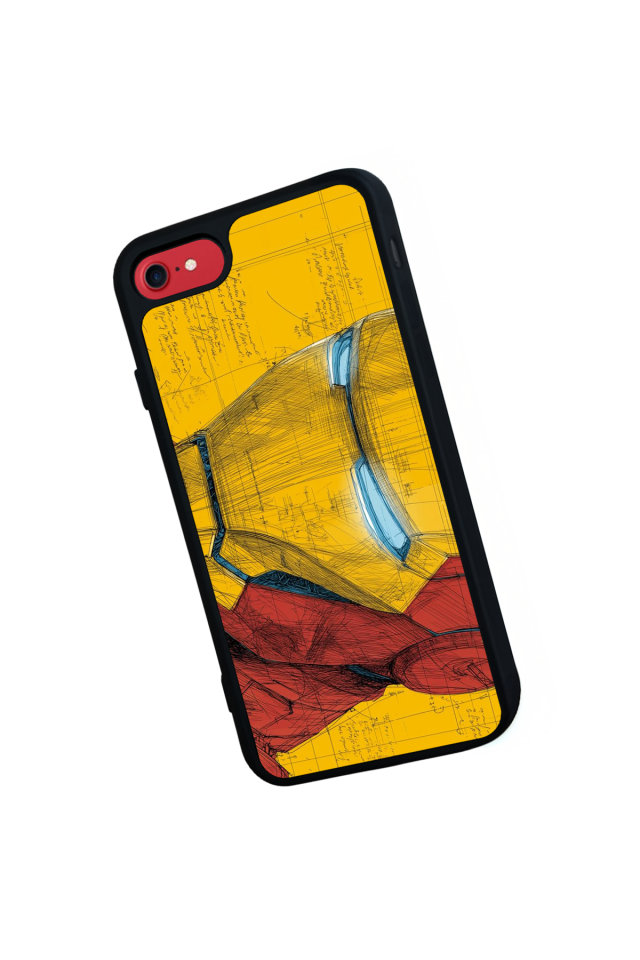 iPhone 8 Uyumlu  Iron Man ( Demir Adam ) Tasarımlı Glossy Premium Kılıf