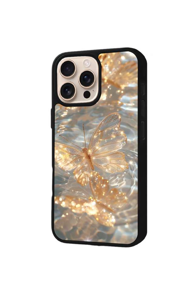 iPhone 14 Pro Max Uyumlu Kelebek Tasarımlı Glossy Premium Kılıf