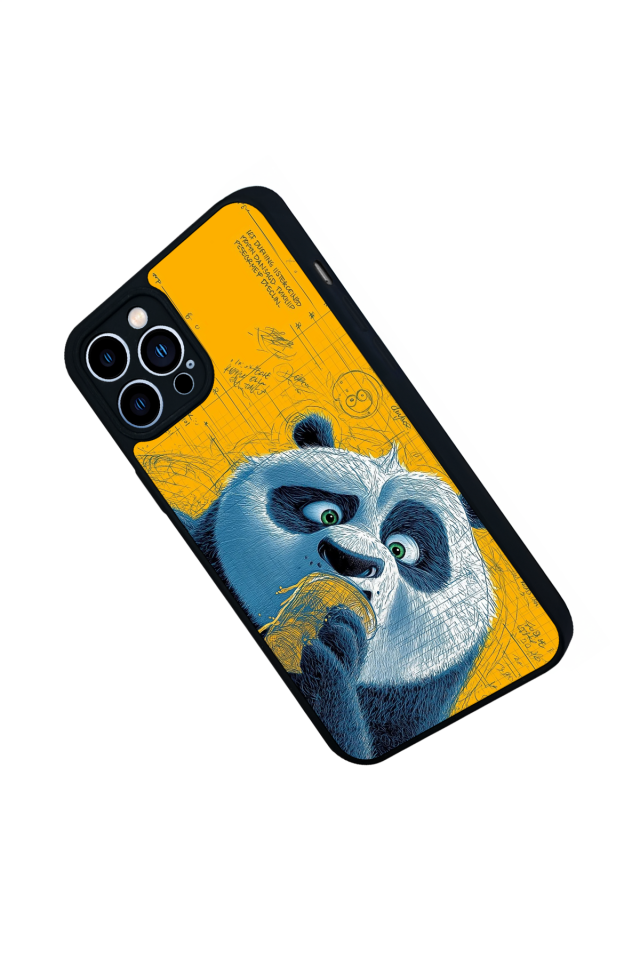 iPhone 13 Pro Max Uyumlu Kung Fu Panda Tasarımlı Glossy Premium Kılıf