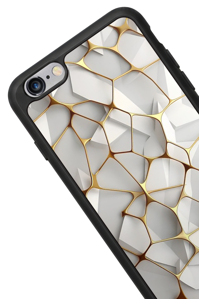 iPhone 6s Plus Uyumlu Mermer Marble Tasarımlı Glossy Premium Kılıf