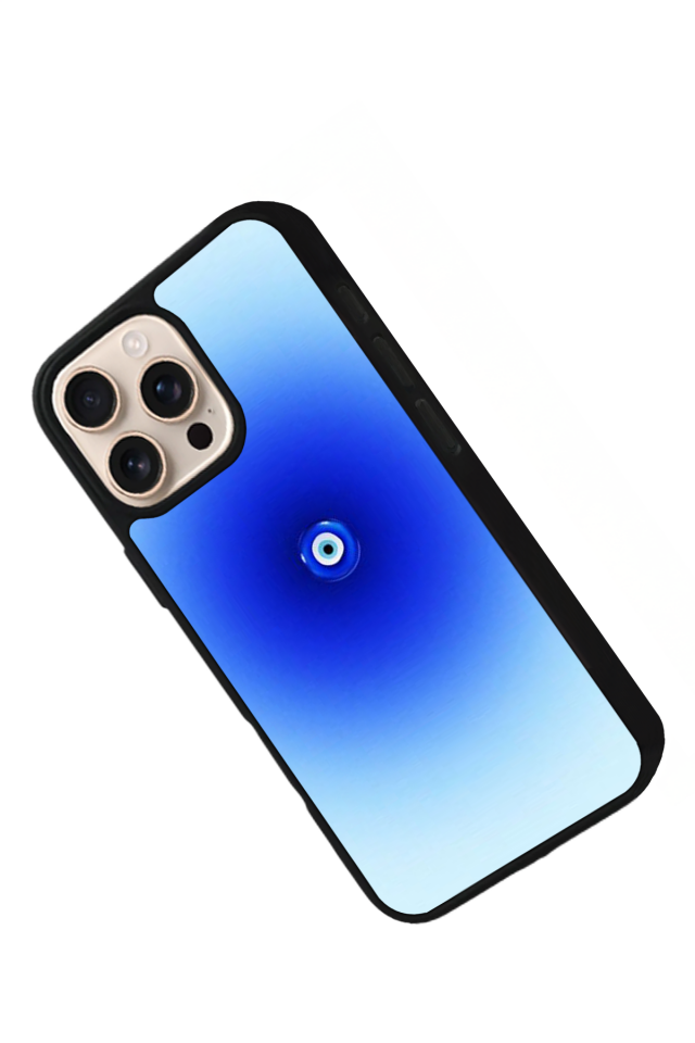 iPhone 15 Pro Max Uyumlu Nazar Tasarımlı Glossy Premium Kılıf