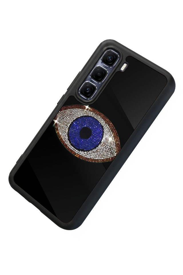 Infinix Hot 60 Pro Plus Uyumlu Nazar Tasarımlı Glossy Premium Kılıf