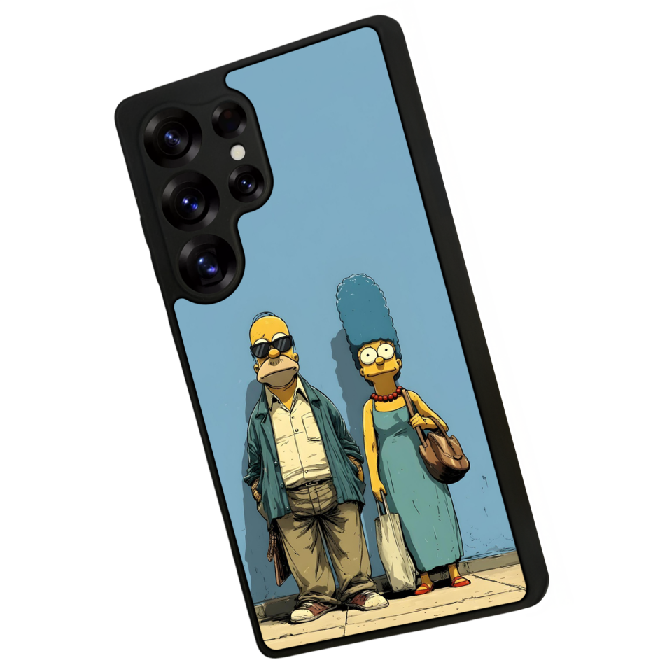 Samsung Galaxy S25 Ultra Uyumlu The Simpsons Tasarımlı Glossy Premium Kılıf