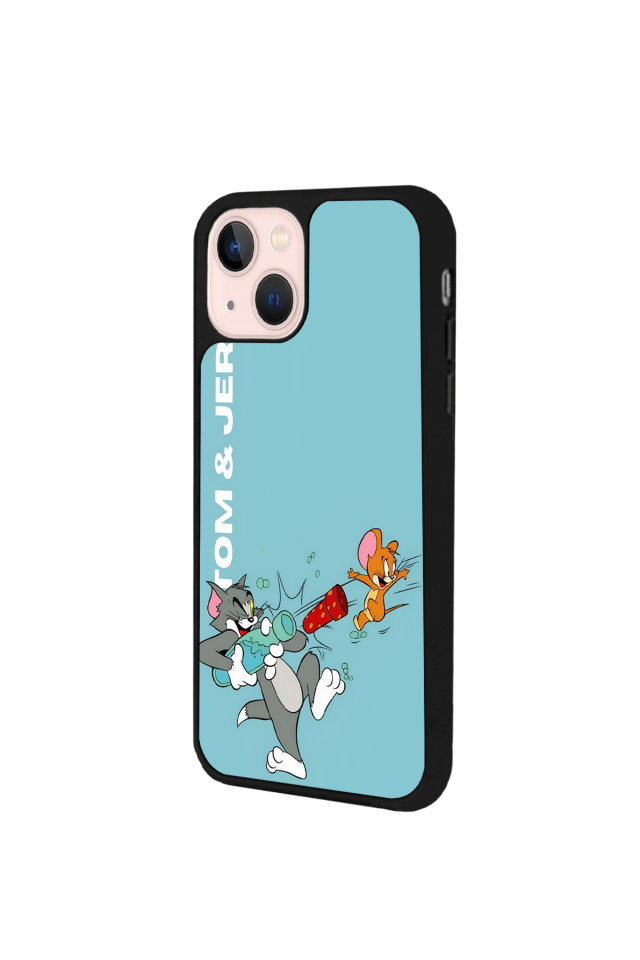 iPhone 15 Plus Uyumlu Tom And Jerry Tasarımlı Glossy Premium Kılıf