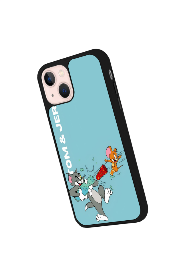 iPhone 15 Plus Uyumlu Tom And Jerry Tasarımlı Glossy Premium Kılıf