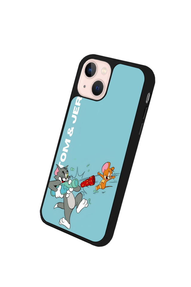 iPhone 15 Plus Uyumlu Tom And Jerry Tasarımlı Glossy Premium Kılıf
