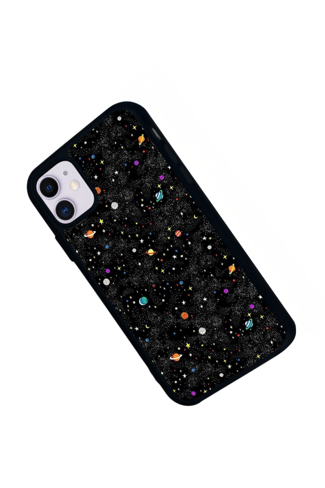 iPhone 11 Uyumlu Uzay Tasarımlı Glossy Premium Kılıf