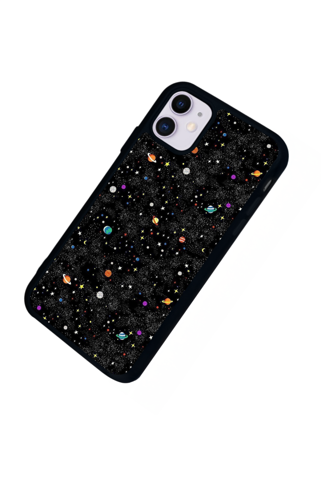iPhone 11 Uyumlu Uzay Tasarımlı Glossy Premium Kılıf