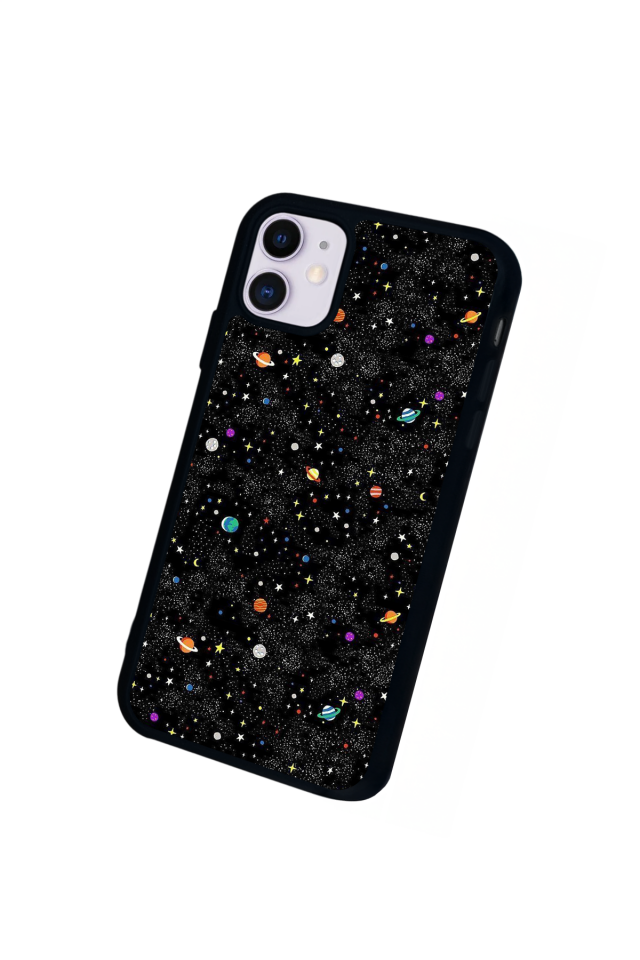 iPhone 11 Uyumlu Uzay Tasarımlı Glossy Premium Kılıf