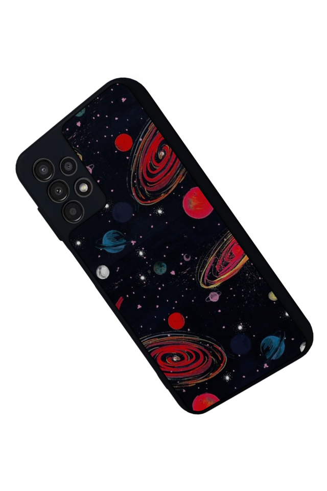Samsung Galaxy A13 Uyumlu Uzay Tasarımlı Glossy Premium Kılıf