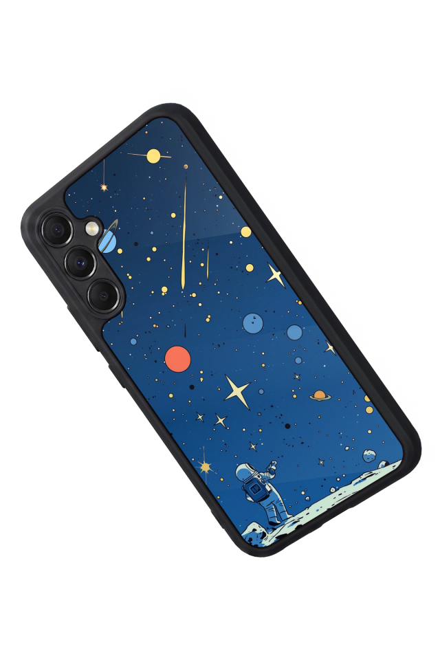 Samsung Galaxy M34 Uyumlu Uzay Tasarımlı Glossy Premium Kılıf