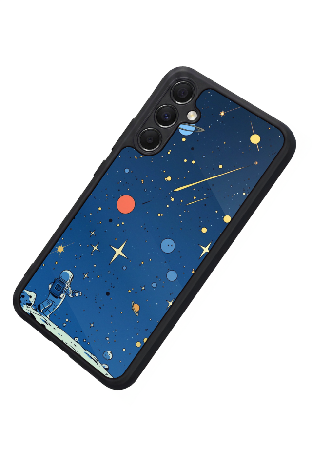 Samsung Galaxy M34 Uyumlu Uzay Tasarımlı Glossy Premium Kılıf