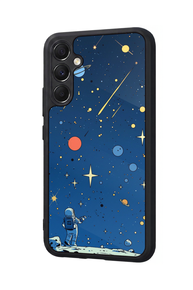 Samsung Galaxy M34 Uyumlu Uzay Tasarımlı Glossy Premium Kılıf