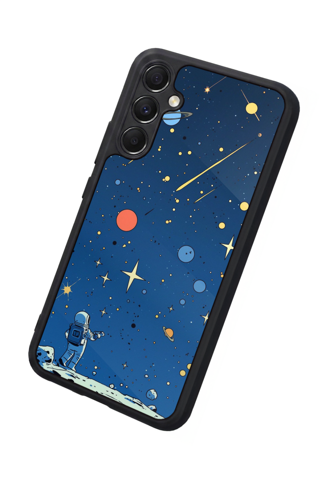 Samsung Galaxy M34 Uyumlu Uzay Tasarımlı Glossy Premium Kılıf