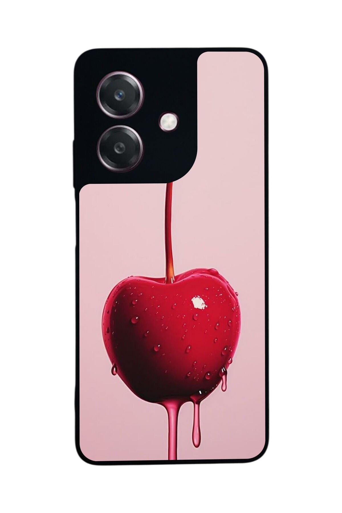 Oppo A3 5G Uyumlu Kiraz Tasarımlı Glossy Premium Kılıf