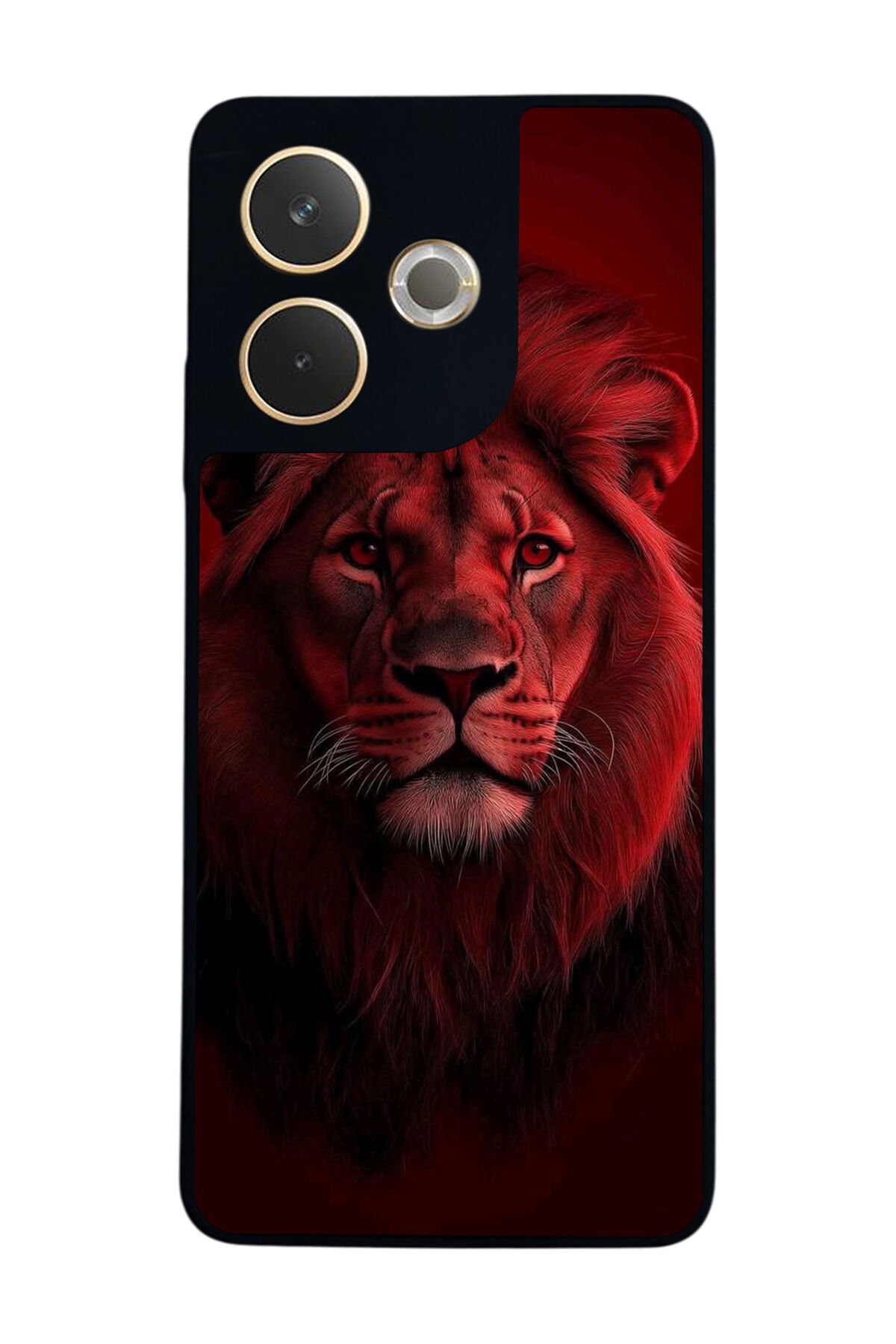 Oppo A5 Pro Uyumlu Aslan Tasarımlı Glossy Premium Kılıf