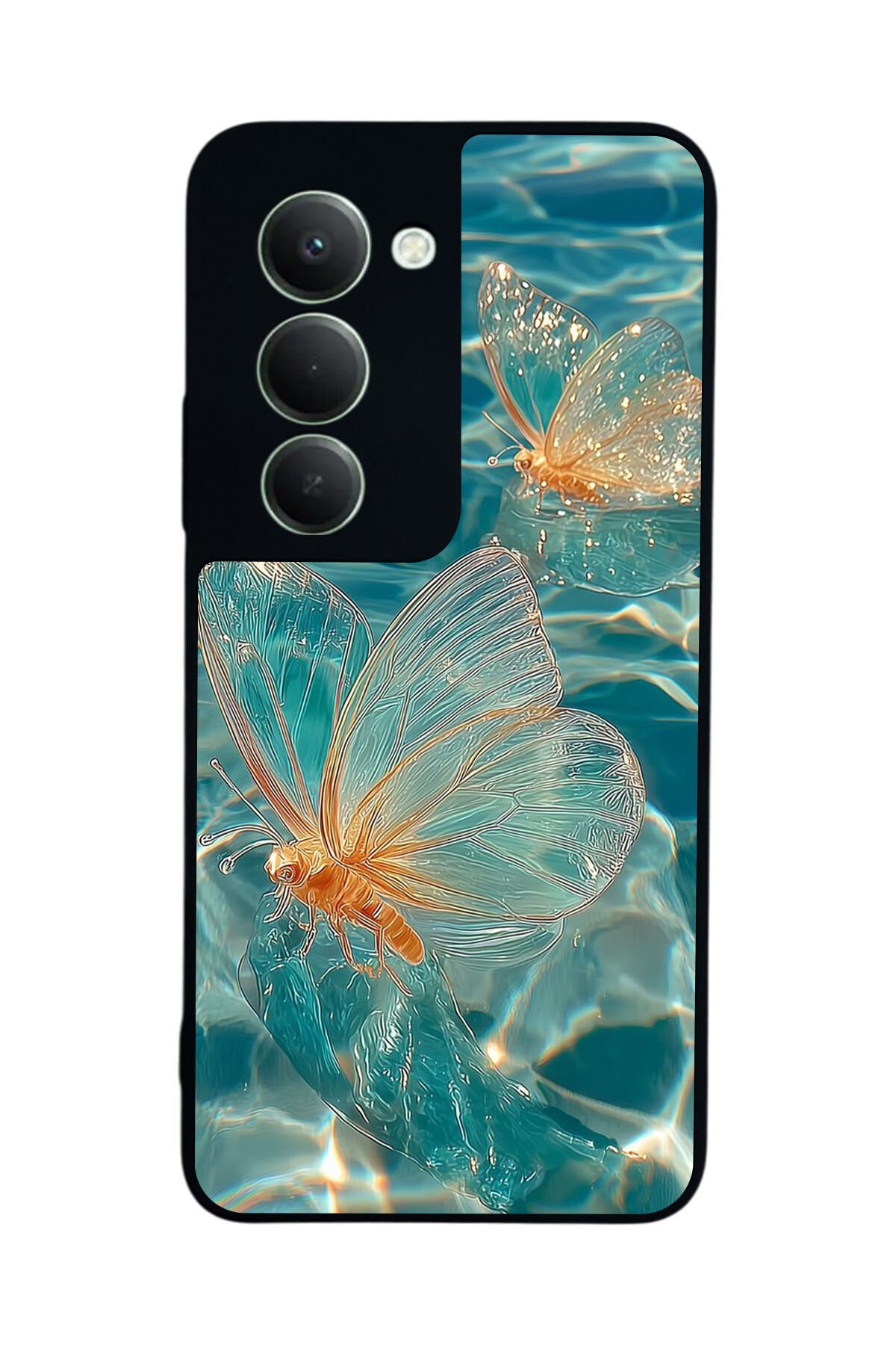 Xiaomi Redmi 15 5G Uyumlu Kelebek Tasarımlı Glossy Premium Kılıf