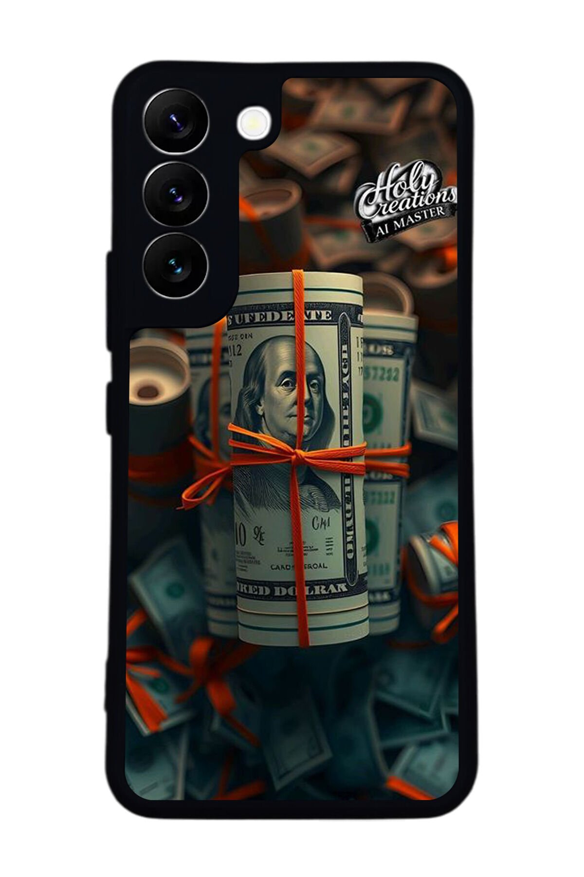 Samsung Galaxy S22 Uyumlu Para Tasarımlı Glossy Premium Kılıf