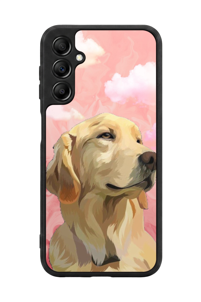 Samsung Galaxy A14 Uyumlu Golden Kopek Tasarımlı Glossy Premium Kılıf