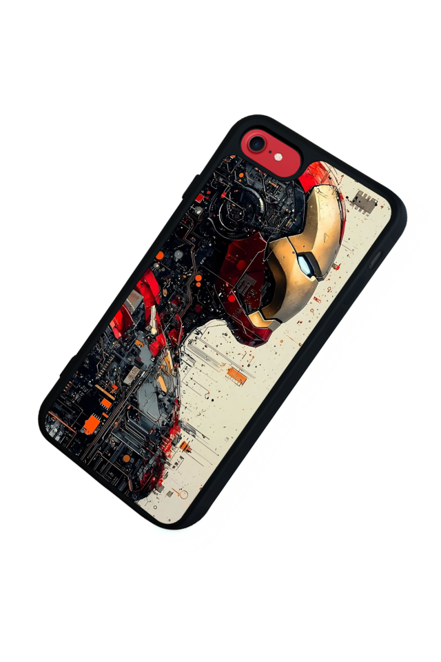 iPhone 8 Uyumlu  Iron Man ( Demir Adam ) Tasarımlı Glossy Premium Kılıf