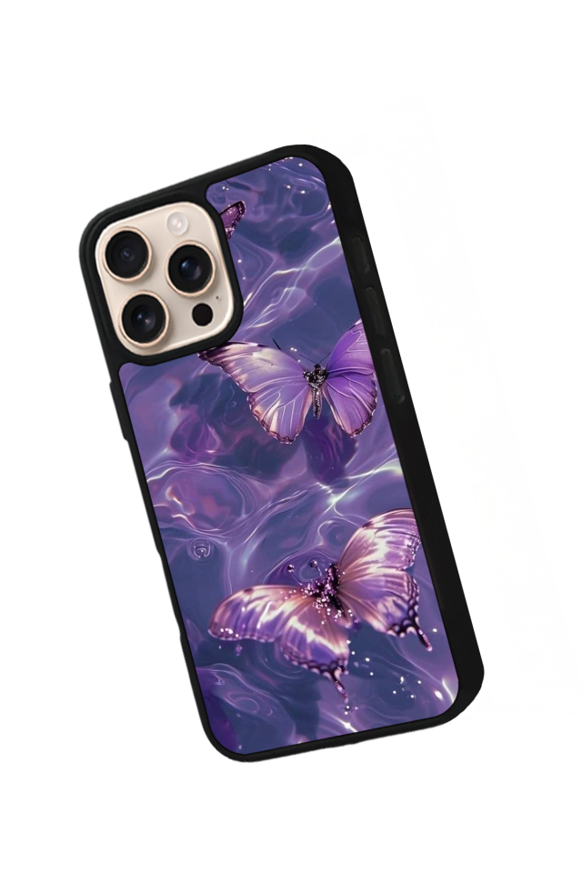 iPhone 14 Pro Max Uyumlu Kelebek Tasarımlı Glossy Premium Kılıf