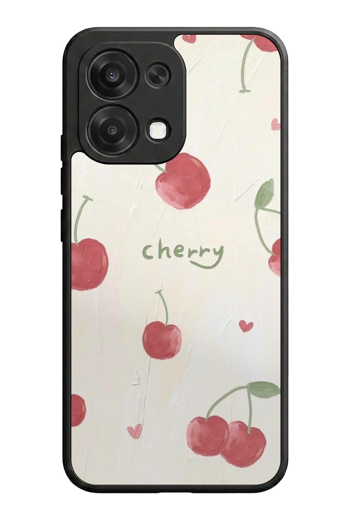 Oppo A6 Pro Uyumlu Kiraz Tasarımlı Glossy Premium Kılıf