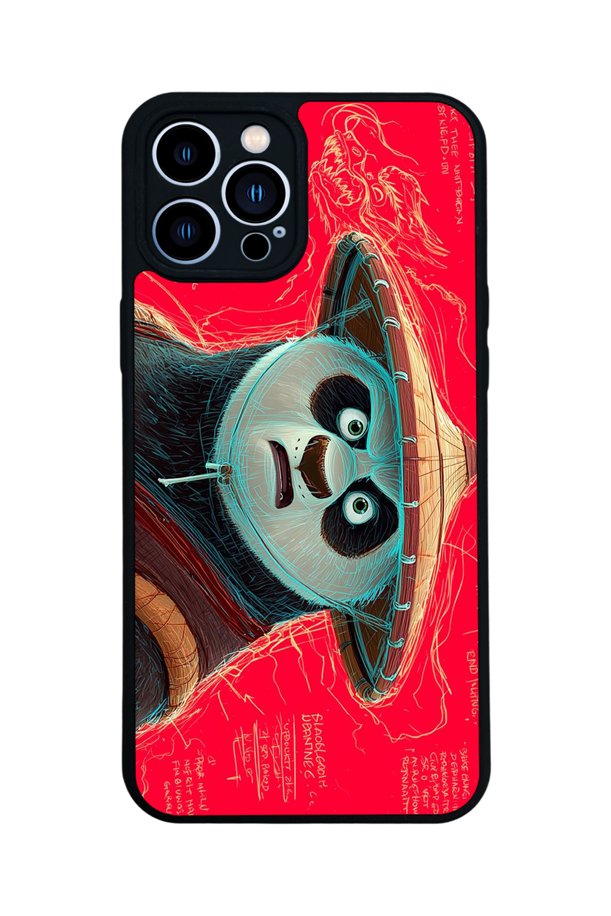 iPhone 13 Pro Max Uyumlu Kung Fu Panda Tasarımlı Glossy Premium Kılıf