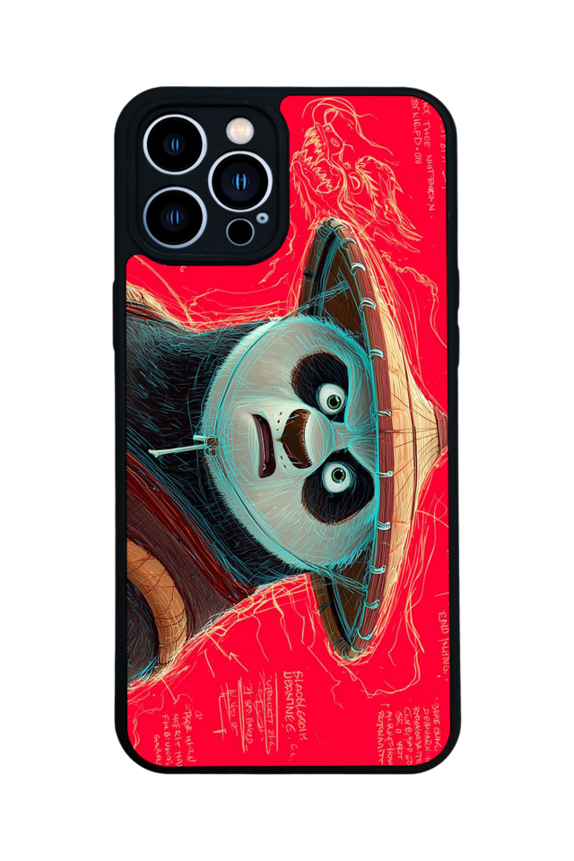 iPhone 13 Pro Max Uyumlu Kung Fu Panda Tasarımlı Glossy Premium Kılıf