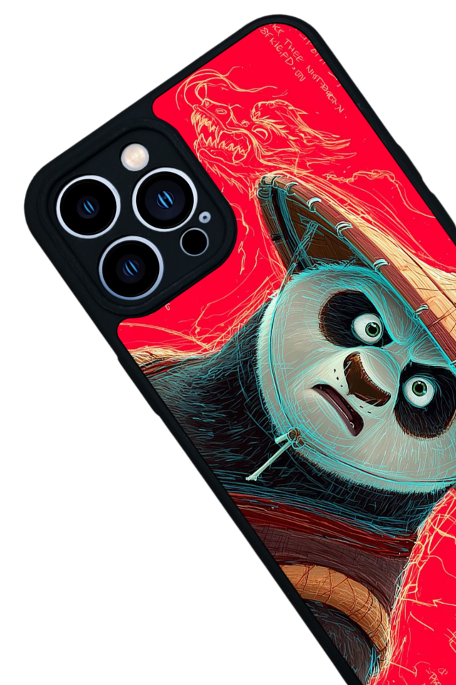 iPhone 13 Pro Max Uyumlu Kung Fu Panda Tasarımlı Glossy Premium Kılıf