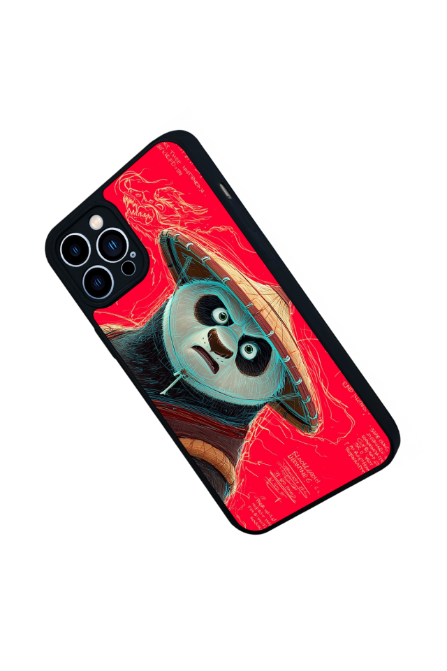 iPhone 13 Pro Max Uyumlu Kung Fu Panda Tasarımlı Glossy Premium Kılıf