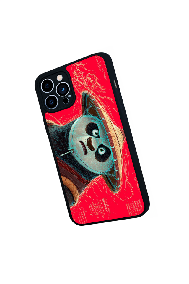 iPhone 13 Pro Max Uyumlu Kung Fu Panda Tasarımlı Glossy Premium Kılıf
