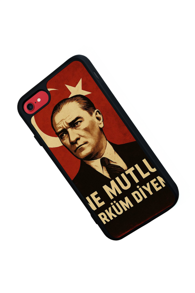 iPhone SE Uyumlu  Mustafa Kemal Ataturk Tasarımlı Glossy Premium Kılıf