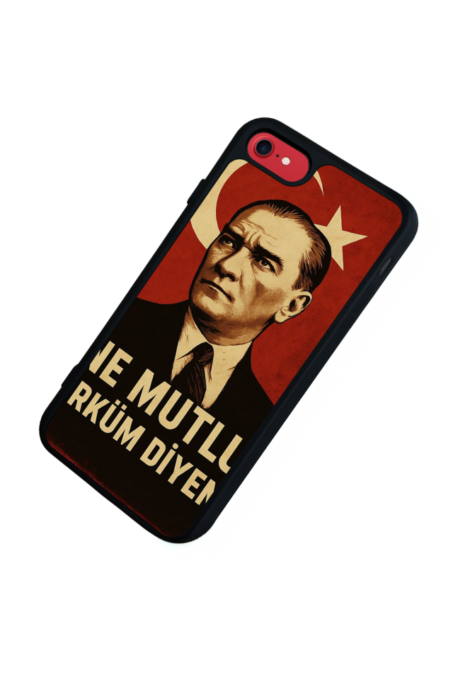 iPhone SE Uyumlu  Mustafa Kemal Ataturk Tasarımlı Glossy Premium Kılıf