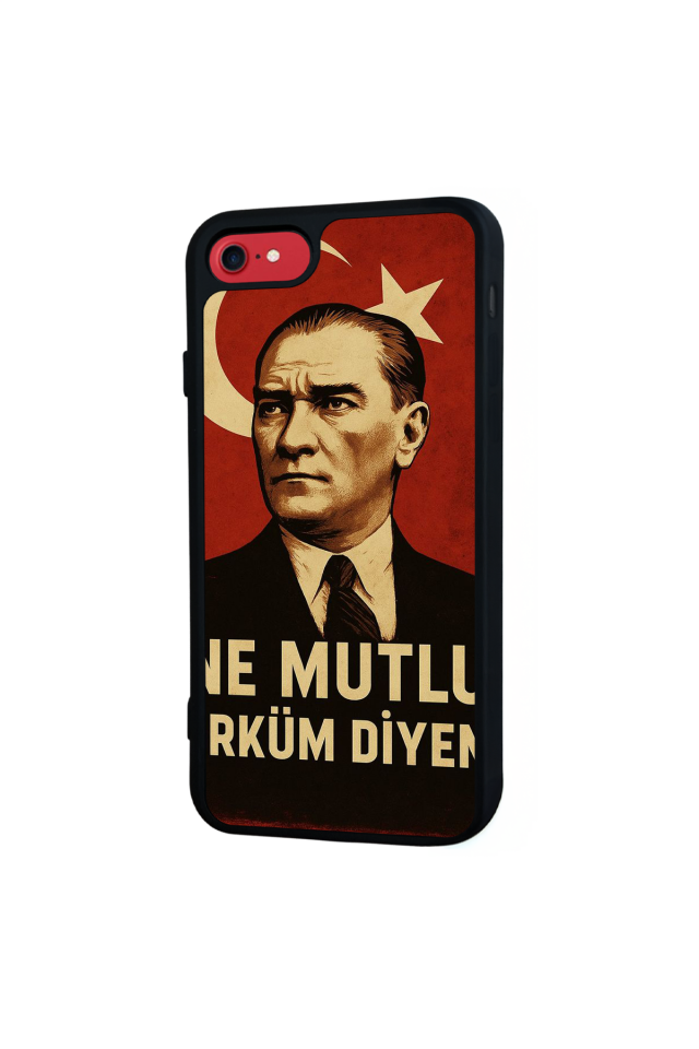 iPhone SE Uyumlu  Mustafa Kemal Ataturk Tasarımlı Glossy Premium Kılıf