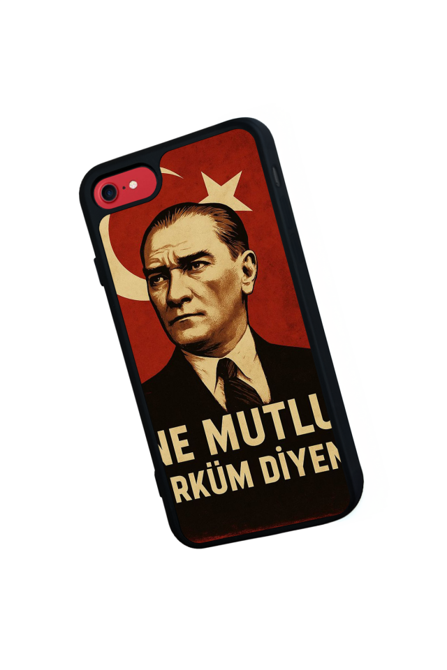 iPhone SE Uyumlu  Mustafa Kemal Ataturk Tasarımlı Glossy Premium Kılıf