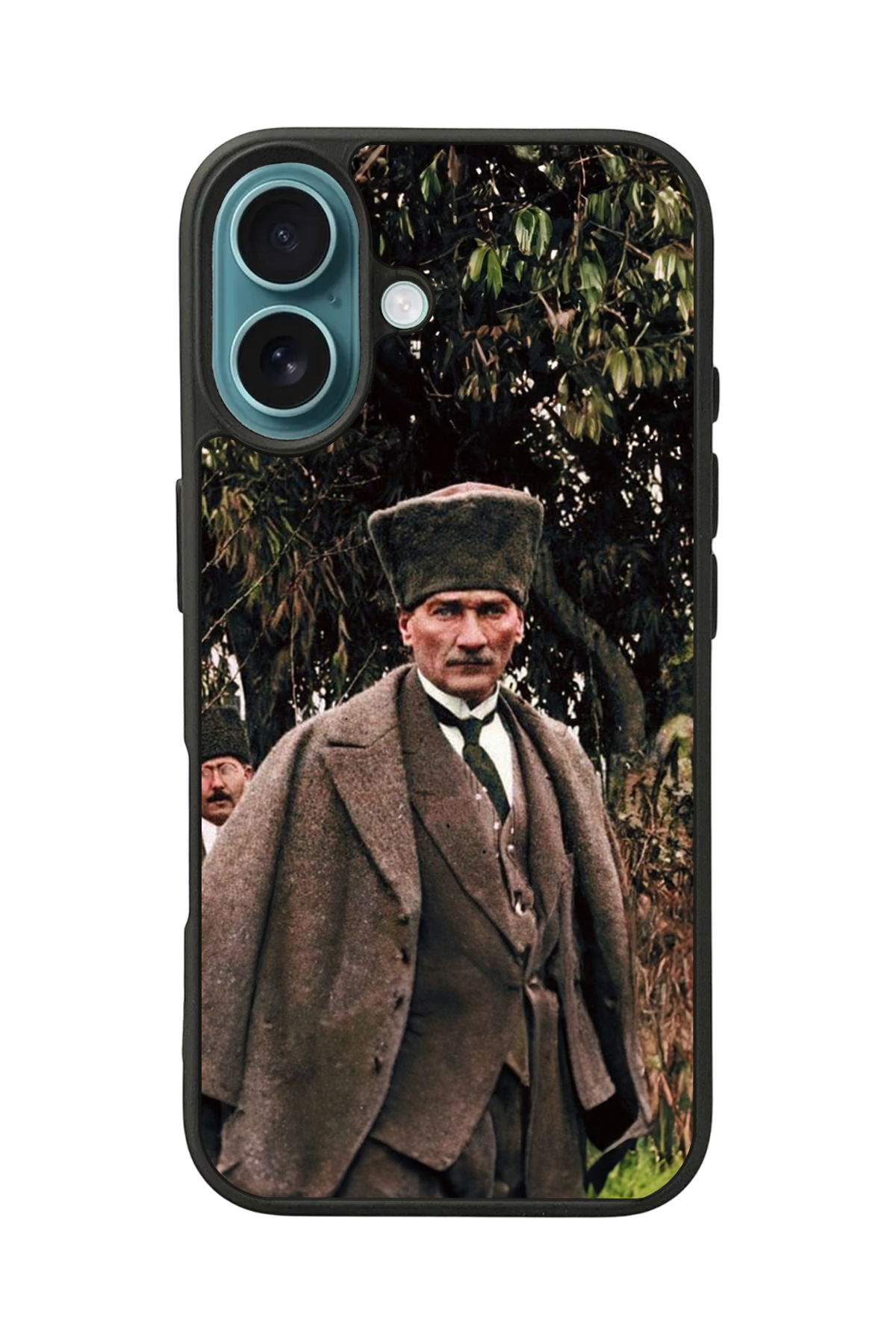iPhone 16 Plus Uyumlu Mustafa Kemal Ataturk Tasarımlı Glossy Premium Kılıf